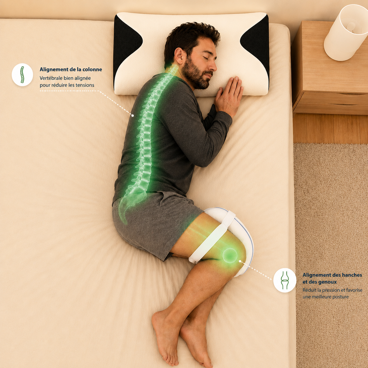 Coussin entre les jambes : à quoi ça sert ? Image
