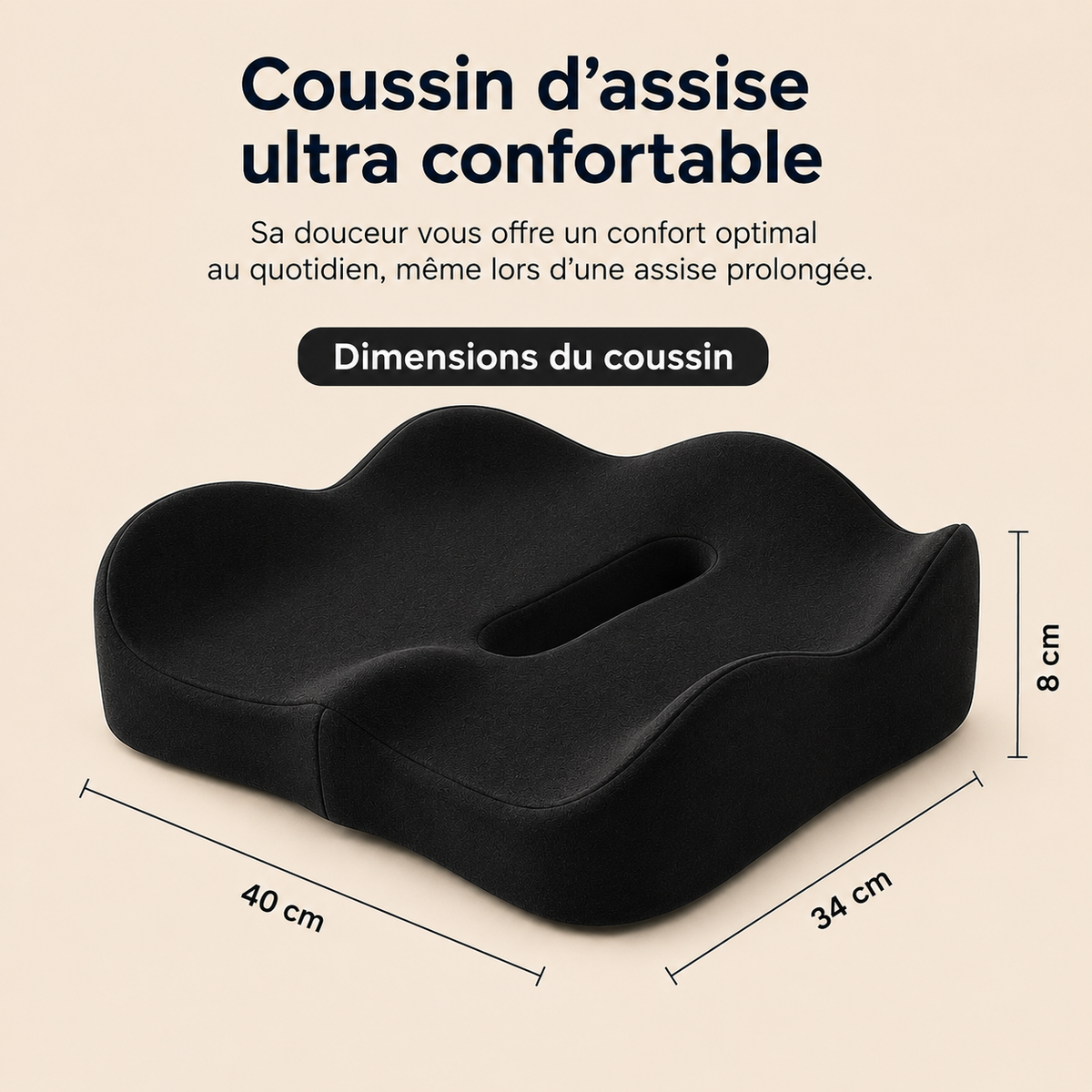 Coussin Coccyx Ergonomique Mémoire de Forme