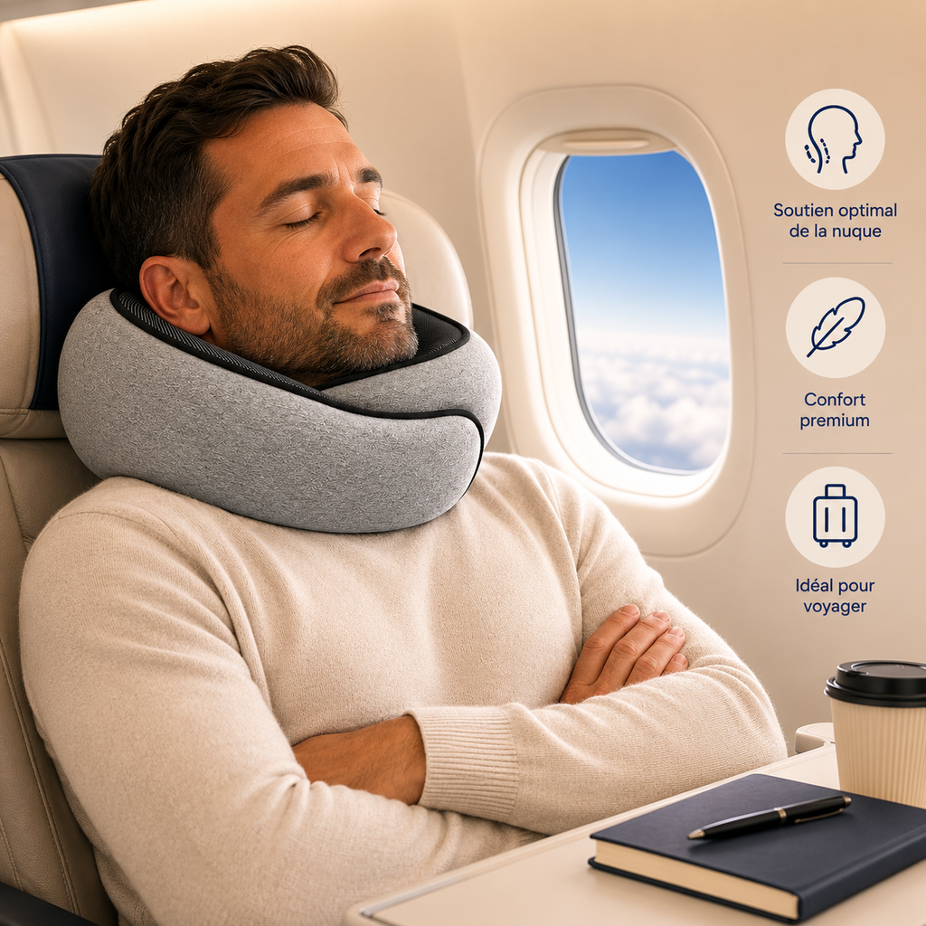 Coussin de Voyage Ergonomique à Mémoire de Forme