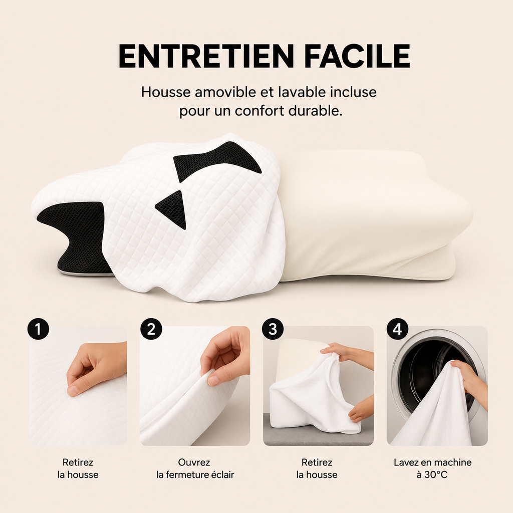 Oreiller Ergonomique  — Soutien Cervical