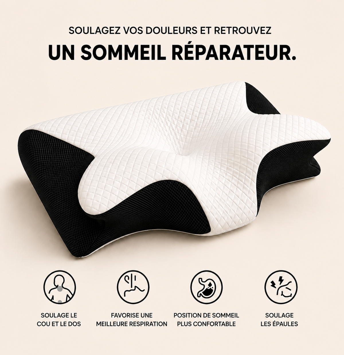 Oreiller Ergonomique  — Soutien Cervical